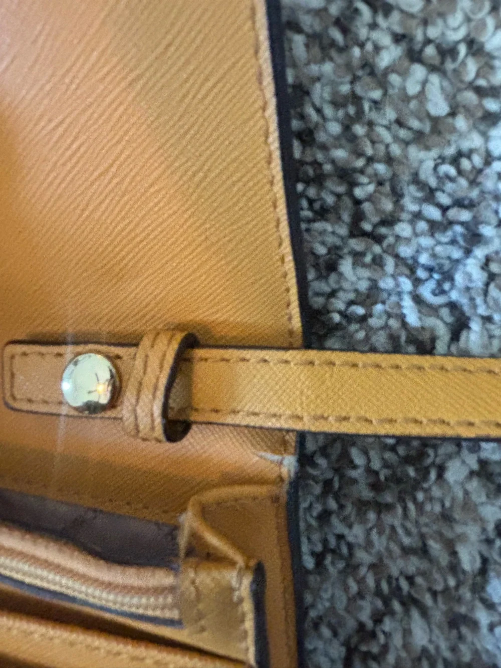 Michael Kors Yellow Saffiano Leather Crossbody Clutch Bag